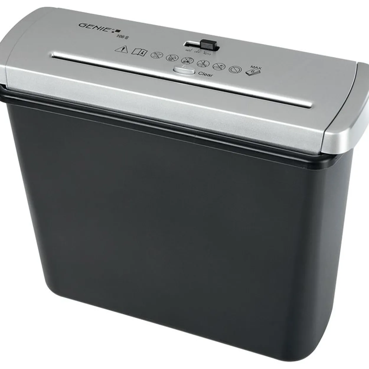 Genie Aktenvernichter 106 S silber/schwarz 6 Blatt
