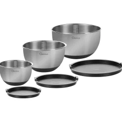 Genius Schüssel-Set Edelstahl, Set 6-tlg. schwarz, silber