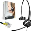 Gequdio Headset 1-Ohr für Mitel,Aastra,Poly,Gigaset-RJ Kabel