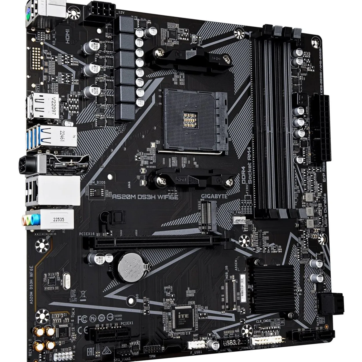 Gigabyte A520M DS3H WiFi6E (A520,AM4,mATX,DDR4)