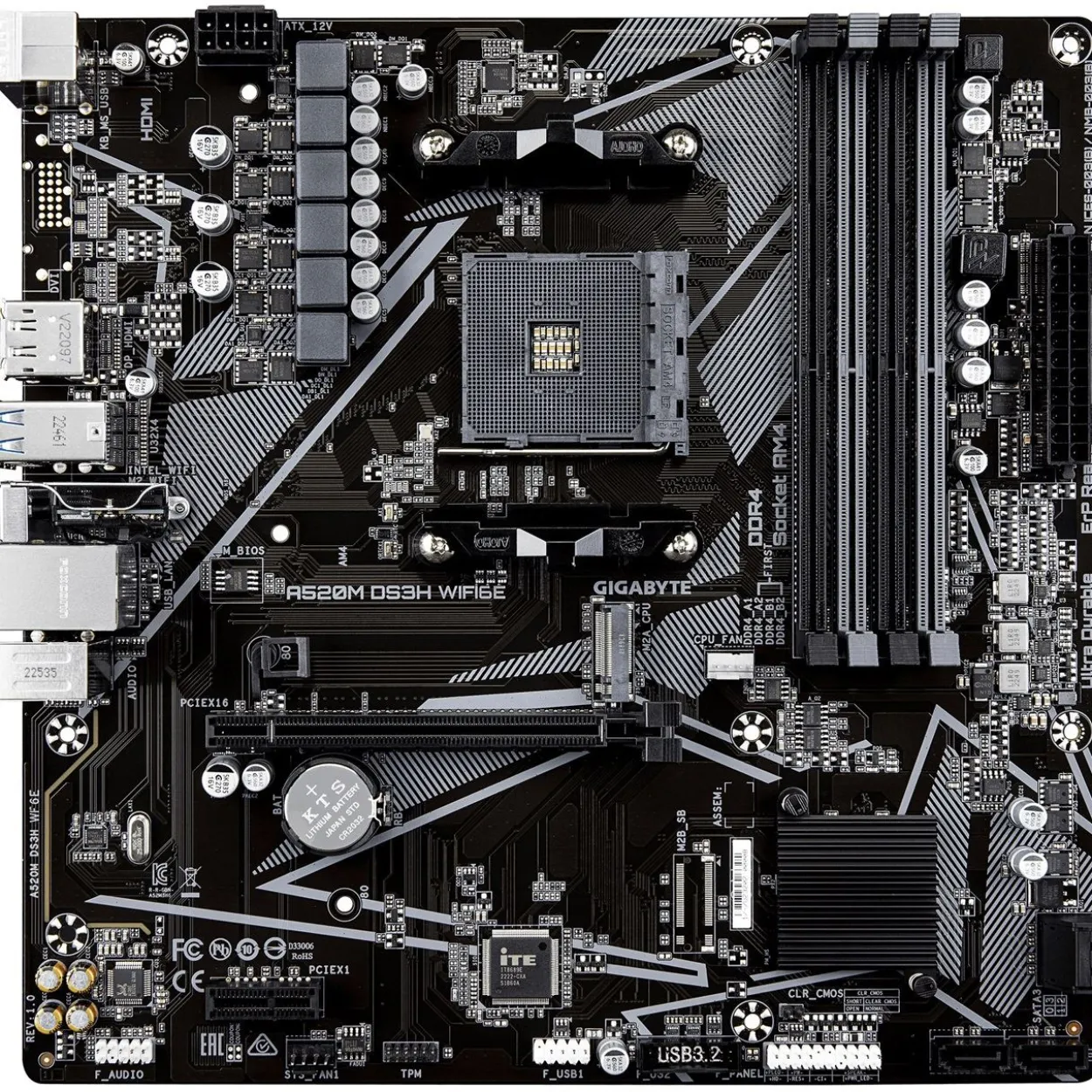 Gigabyte A520M DS3H WiFi6E (A520,AM4,mATX,DDR4)