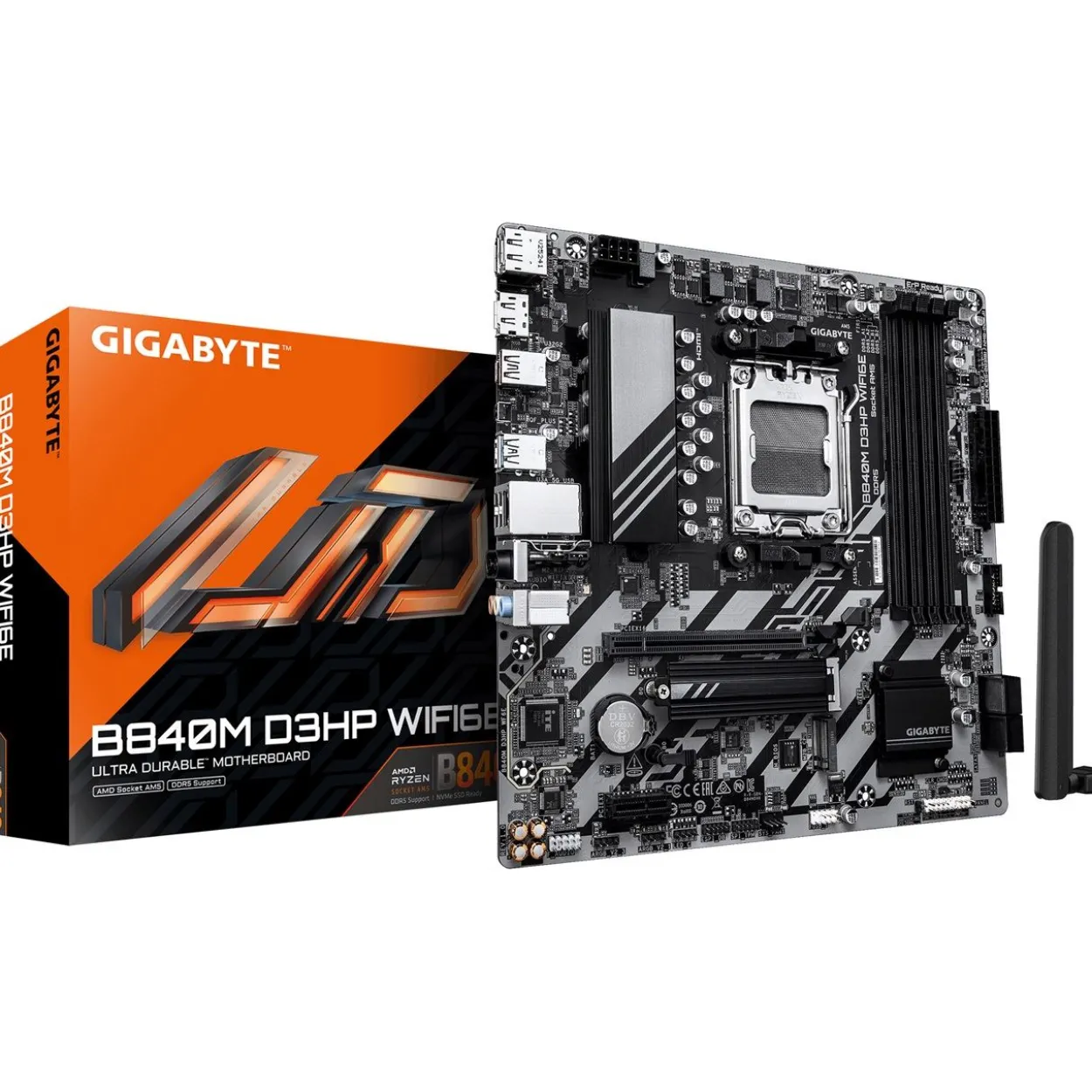 Gigabyte B840M D3HP WIFI6E AMD B840 So.AM5 DDR5 µATX Retail