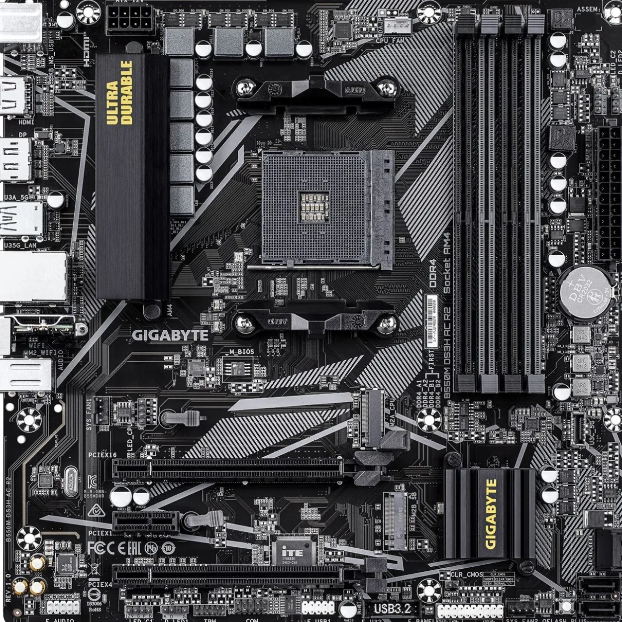 Gigabyte B550M DS3H AC R2 AMD B550 So.AM4 DDR4 mATX Retail