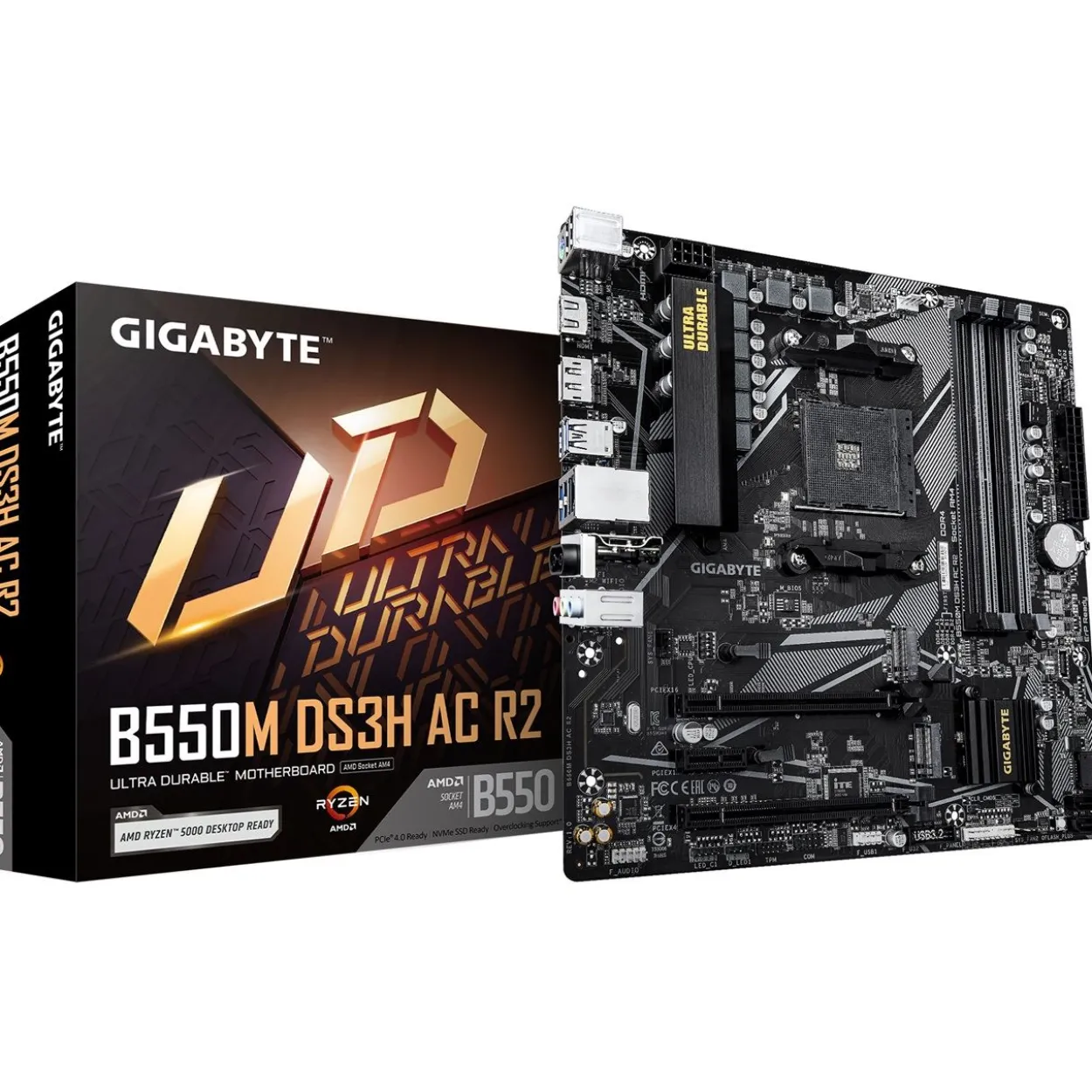 Gigabyte B550M DS3H AC R2 AMD B550 So.AM4 DDR4 mATX Retail