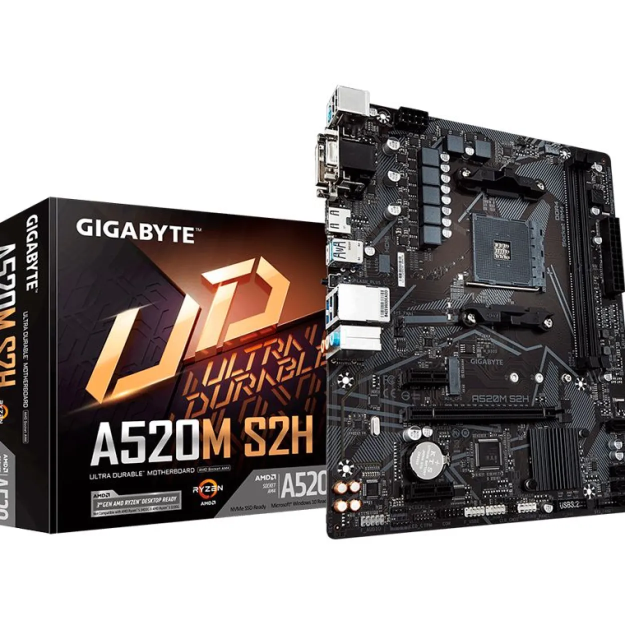 Gigabyte S2H AMD A520 So.AM4 DDR4 mATX Retail