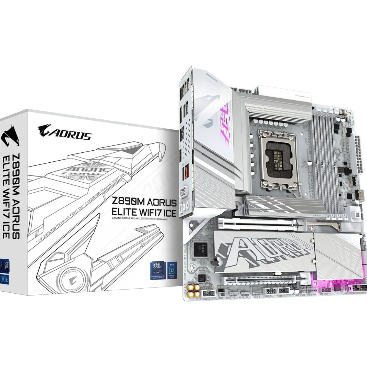 Gigabyte Z890M AORUS Elite WiFi7 ICE Intel Z890 So.1851 DDR5 mATX Retail
