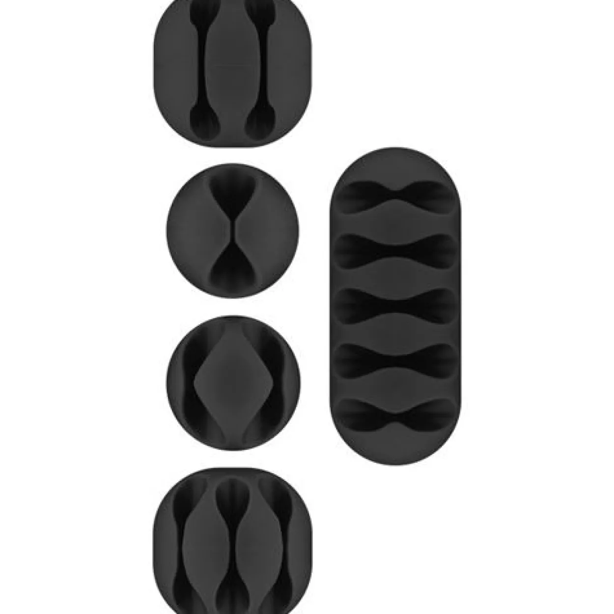 goobay Kabelclips schwarz, 5 St.