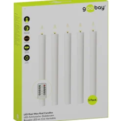 goobay LED-Kerzen weiß, 5 St.