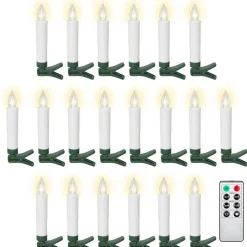 goobay LED Weihnachtsbaumkerzen weiß, 20 St.