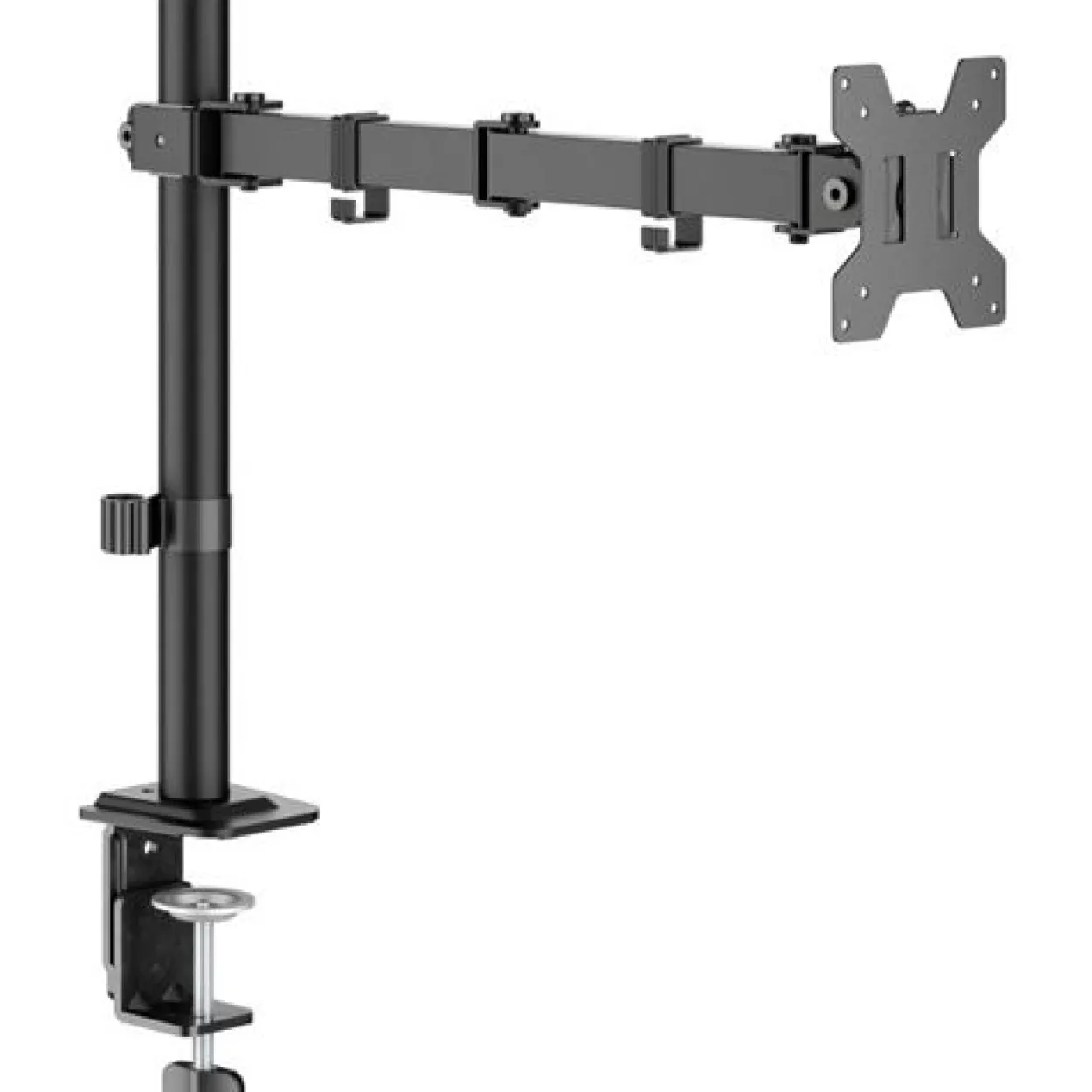 goobay Monitor-Halterung Single Flex 58528 schwarz für 1 Monitor, Tischklemme