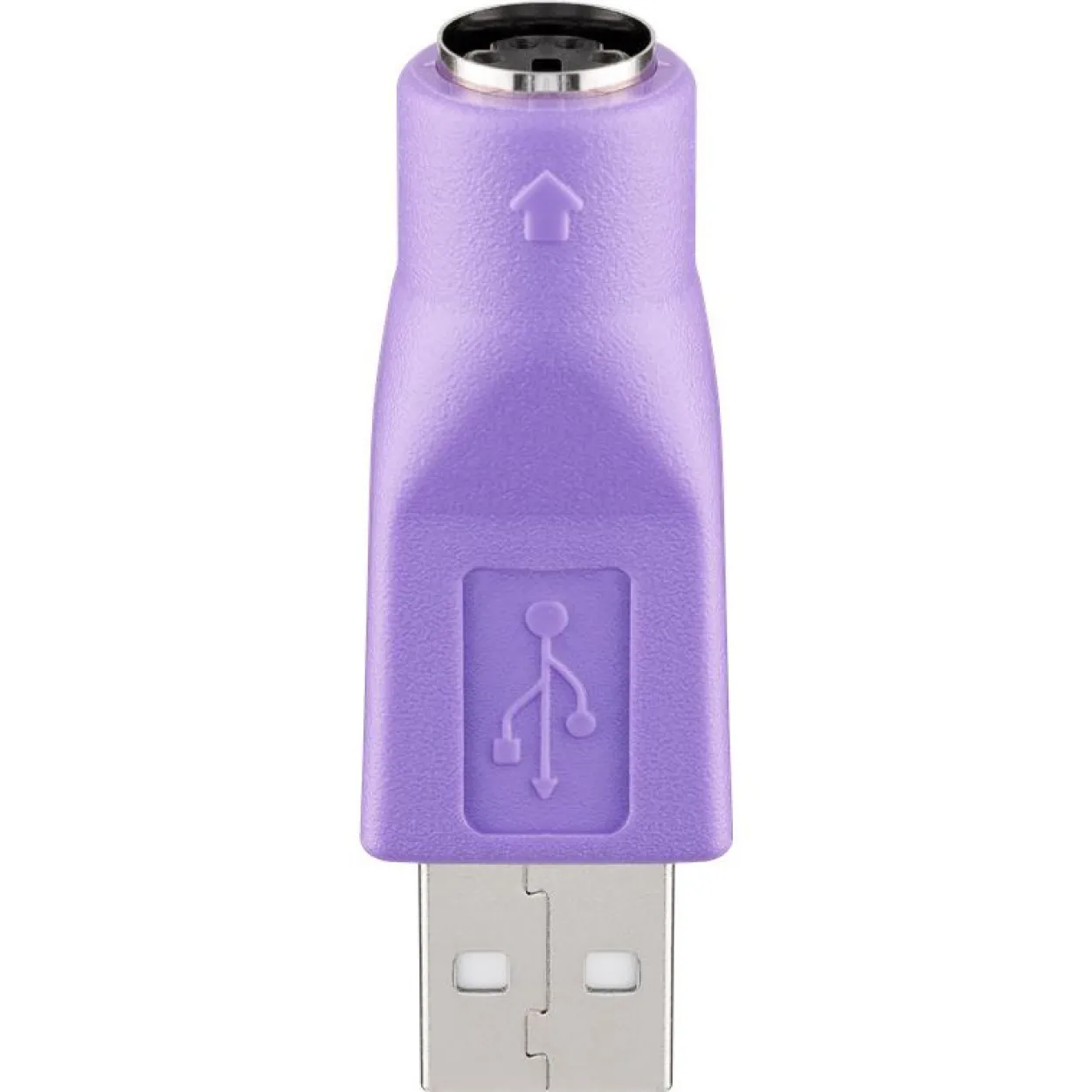 Goobay USB 2.0 Adapter, USB-A Stecker > PS/2 Buchse (violett, für Kombo Tastatur)