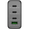 Goobay USB-C PD Multiport-Schnellladegerät 100 Watt (schwarz, 1x USB-A QC, 3x USB-C PD, GaN-Technologie)