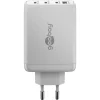 Goobay USB-C PD Multiport-Schnellladegerät 100 Watt (weiß, 1x USB-A QC, 3x USB-C PD, GaN-Technologie)