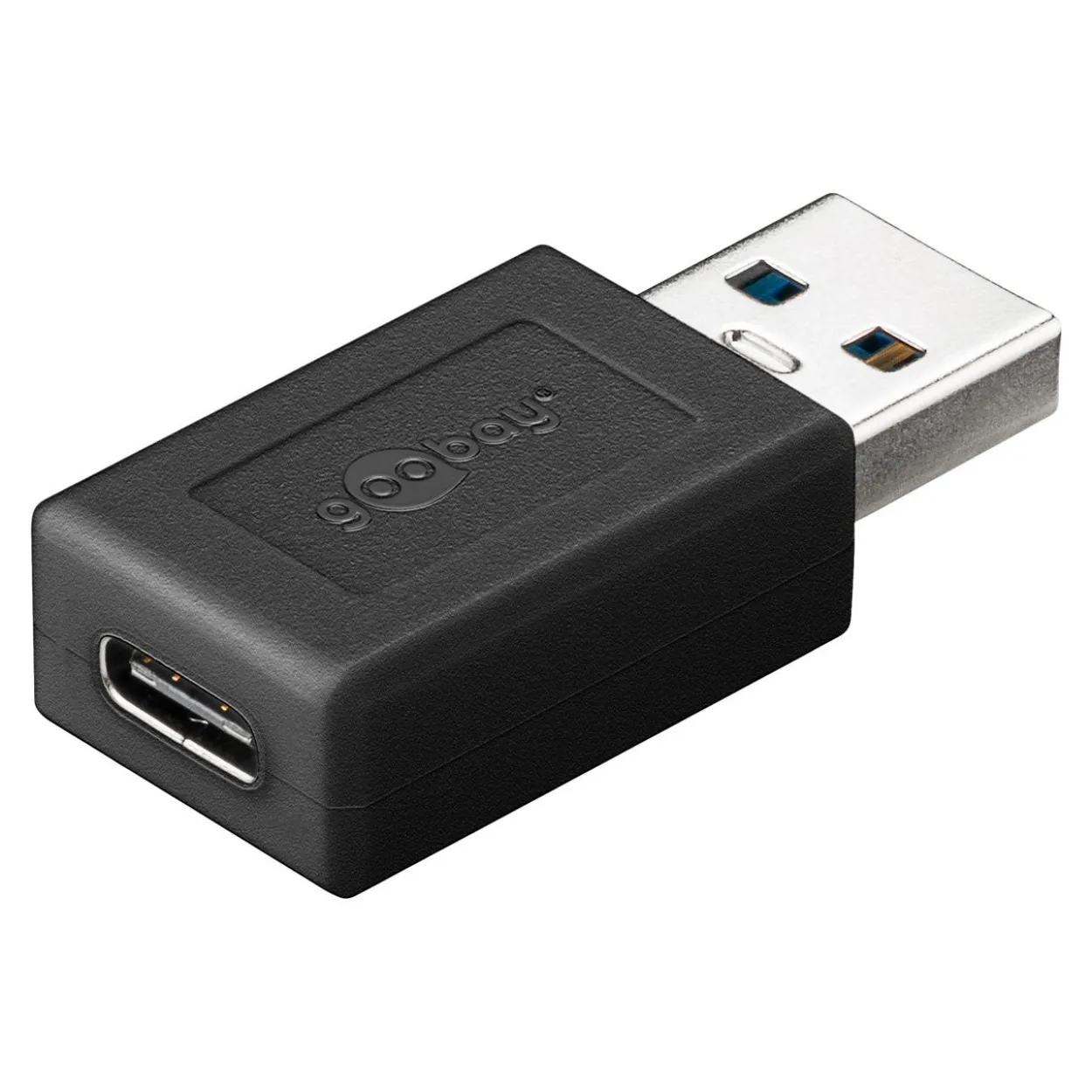 Goobay USB 3.2 Gen 1 Adapter, USB-A Stecker > USB-C Buchse (schwarz)