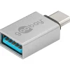 goobay USB 3.2 Gen 1 Adapter USB C Stecker auf USB A Buchse Silber OTG-fähig