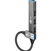 goobay USB-Hub Slim 4-Port USB-Hub, USB-A auf USB-A, 5 Gbit/s grau