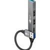 goobay USB-Hub Slim 4-Port USB-Hub, USB-A auf USB-C/USB-A, 5 Gbit/s grau