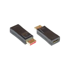 Good Connections Adapter Displayport 1.4 Stecker an HDMI 2.0 Buchse, 4K / UHD @60Hz, vergoldete Kontakte, schwarz, ®