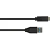 Good Connections Anschlusskabel USB 3.2 Gen.2 (10GBit/s / 3A), Stecker A an USB-CÖ Stecker, CU, schwarz, 0,5m, Good C