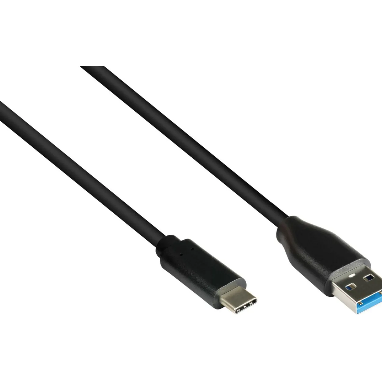Good Connections Anschlusskabel USB 3.2 Gen.2 (10GBit/s / 3A), Stecker A an USB-CÖ Stecker, CU, schwarz, 0,5m, Good C