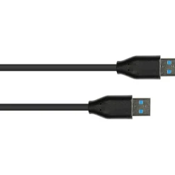 Good Connections Anschlusskabel USB 3.2 Gen.2 (10GBit/s / 3A), Stecker A an Stecker A, CU, schwarz, 0,5m, Good Connec