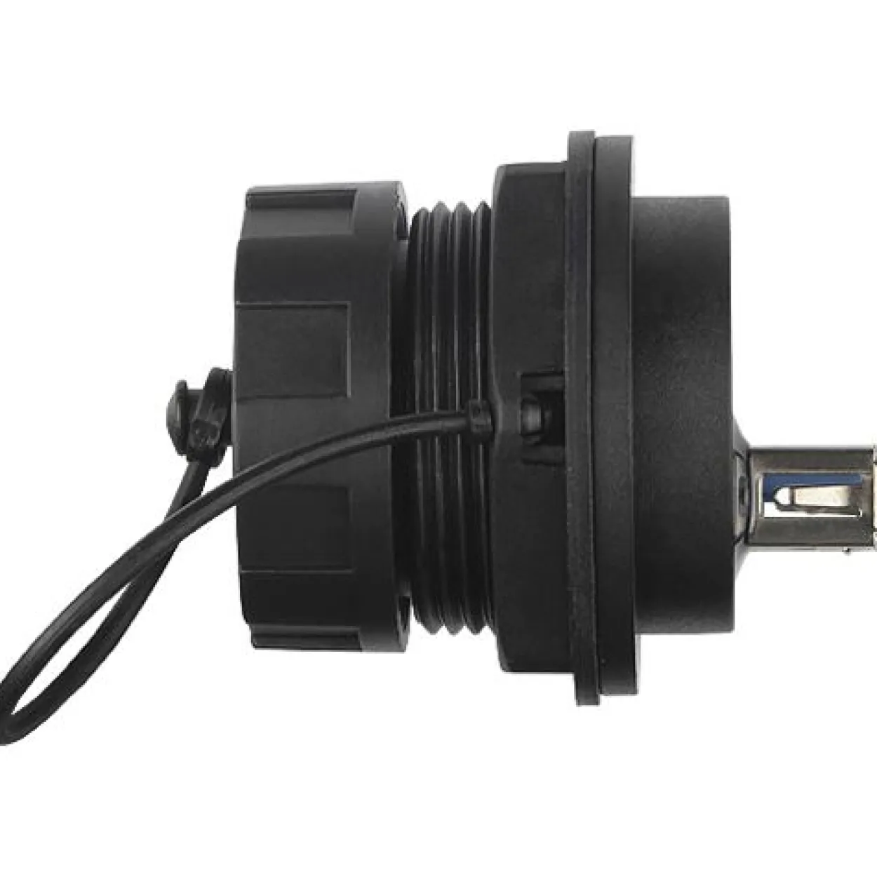Good Connections Industrie-Steckverbinder S4 - USB 3.0 Durchführungskupplung, Buchse A beidseitig, einseitig mit Deck