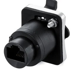 Good Connections Industrie-Steckverbinder S6 RJ45 Durchführungskupplung mit Klick Arretierung, RJ45 Buchse beidseit