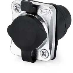 Good Connections Industrie-Steckverbinder S6 RJ45 Durchführungskupplung mit Klick Arretierung, RJ45 Buchse beidseit