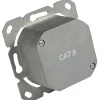 Good Connections Netzwerkdose Cat. 6, 2xRJ45, geschirmt, vertikale Kabelzuführung, ohne Zentralstück/-Abdeckrahmen