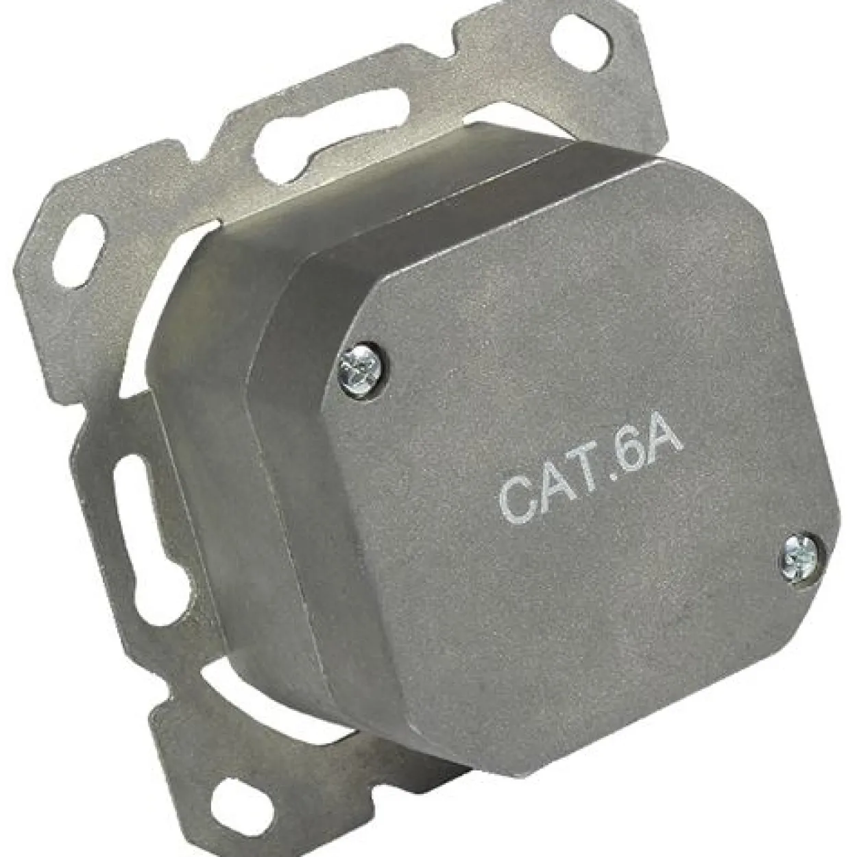 Good Connections Netzwerkdose Cat. 6A, 2xRJ45, geschirmt, vertikale Kabelzuführung, ohne Zentralstück/-Abdeckrahmen