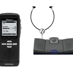 GRUNDIG Digta 7 Starter Kit mit DigtaSoft One digitales Diktiergerät-Set 2 GB