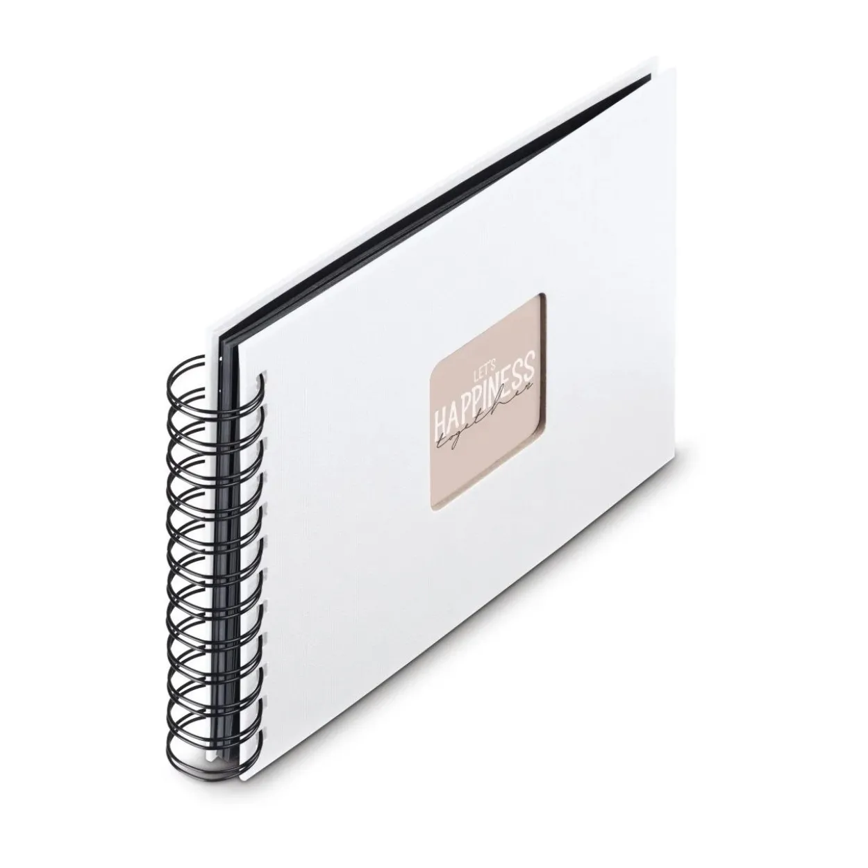 hama Fotoalbum Fine Art neutral 24,0 x 17,0 cm, 50 schwarze Seiten Weiß