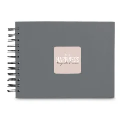 hama Fotoalbum Fine Art neutral 24,0 x 17,0 cm, 50 schwarze Seiten Steingrau