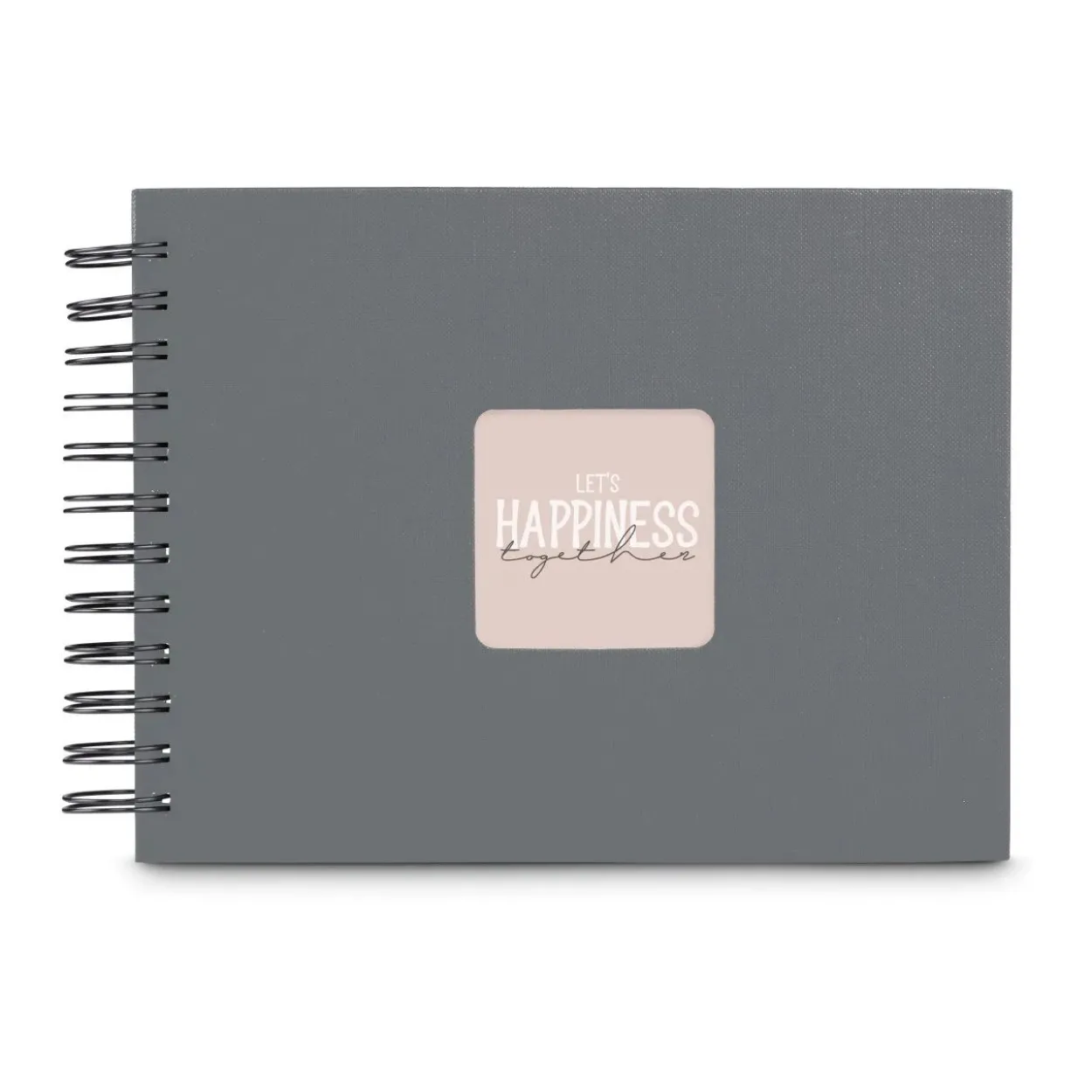 hama Fotoalbum Fine Art neutral 24,0 x 17,0 cm, 50 schwarze Seiten Steingrau