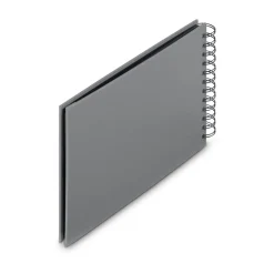 hama Fotoalbum Fine Art neutral 24,0 x 17,0 cm, 50 schwarze Seiten Steingrau