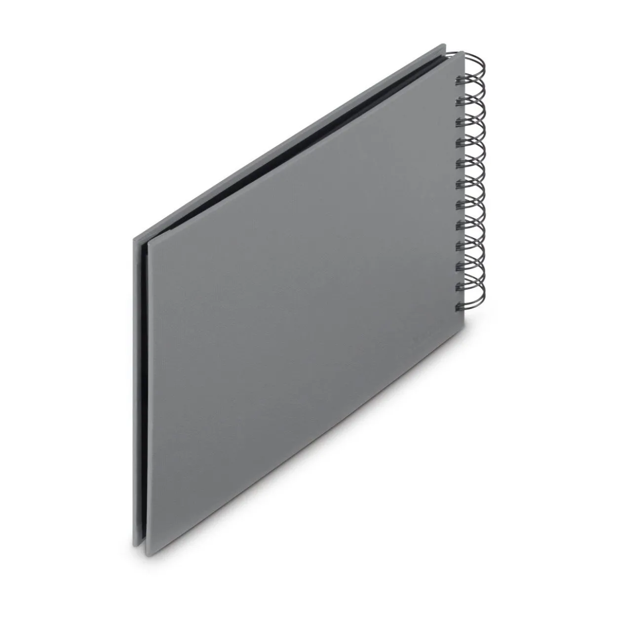 hama Fotoalbum Fine Art neutral 24,0 x 17,0 cm, 50 schwarze Seiten Steingrau