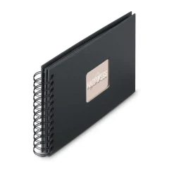 hama Fotoalbum Fine Art neutral 24,0 x 17,0 cm, 50 schwarze Seiten Schwarz