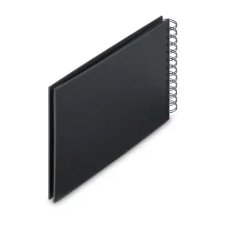 hama Fotoalbum Fine Art neutral 24,0 x 17,0 cm, 50 schwarze Seiten Schwarz