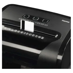 hama Premium M10+ Aktenvernichter mit Partikelschnitt P-5, 2 x 12 mm, bis 10 Blatt, schwarz