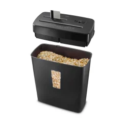hama Prime M50CD-B Aktenvernichter mit Partikelschnitt P-5, 2 x 12 mm, bis 5 Blatt, schwarz
