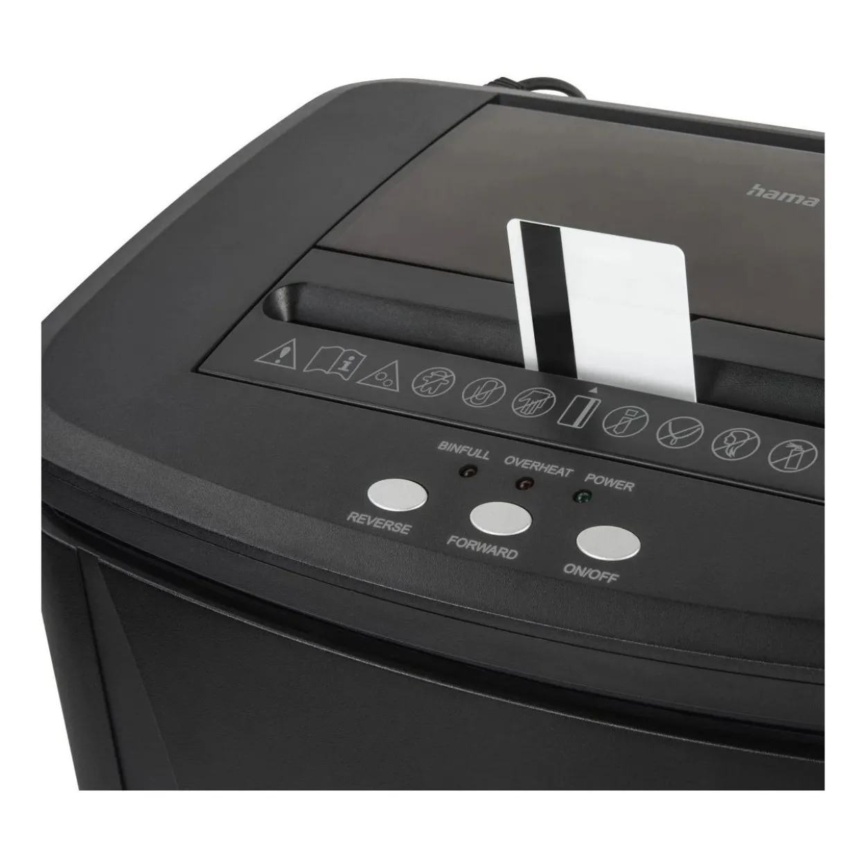 hama Safe Auto M1200 Aktenvernichter mit Partikelschnitt P-4, 4 x 20 mm, bis 120 Blatt, schwarz