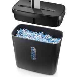 hama Safe X50 Aktenvernichter mit Partikelschnitt P-4, 4 x 39 mm, bis 5 Blatt, schwarz