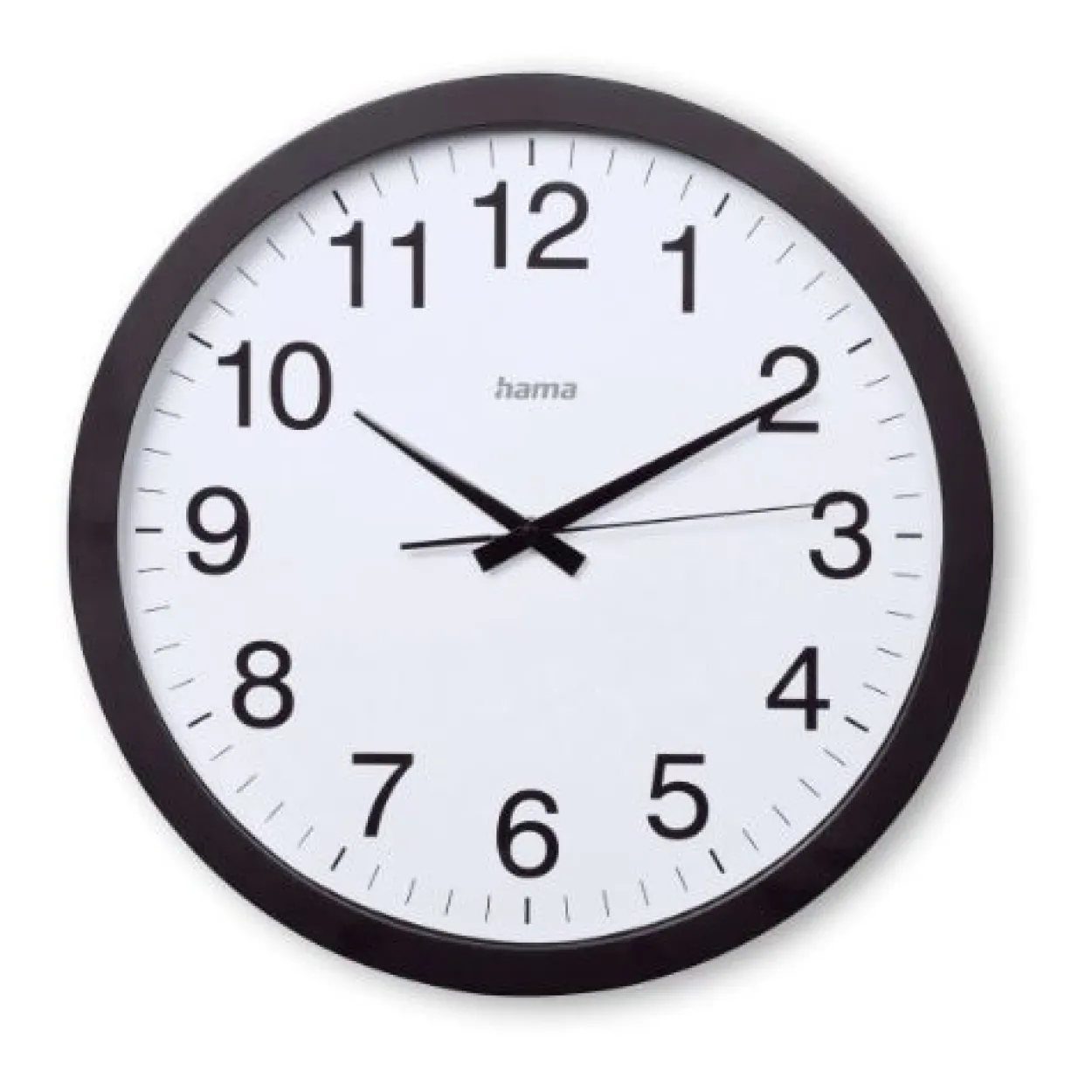 hama Wanduhr Aruba weiß schwarz Kunststoff, Ø 40,0 cm