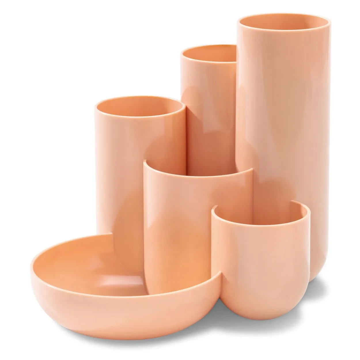 HAN Schreibtisch-Organizer CAMPUS pastellorange Polystyrol 5 Fächer 13,1 x 15,4 x 13,7 cm