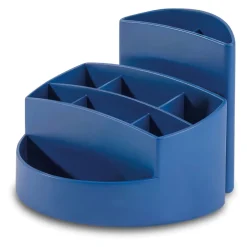 HAN Schreibtisch-Organizer RONDO KARMA öko-blau 100% Recyclingmaterial 9 Fächer 14,0 x 14,0 x 10,9 cm