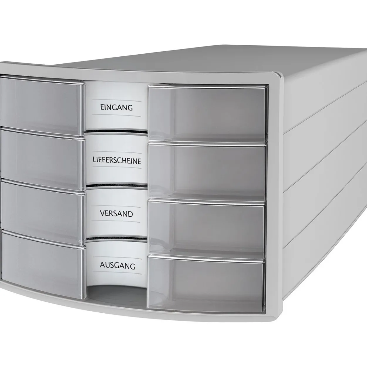 HAN Schubladenbox Impuls transparent 1012-63, DIN C4 mit 4 Schubladen