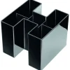HAN Stiftehalter BRAVO schwarz Kunststoff 5 Fächer 10,9 x 10,9 x 9,0 cm