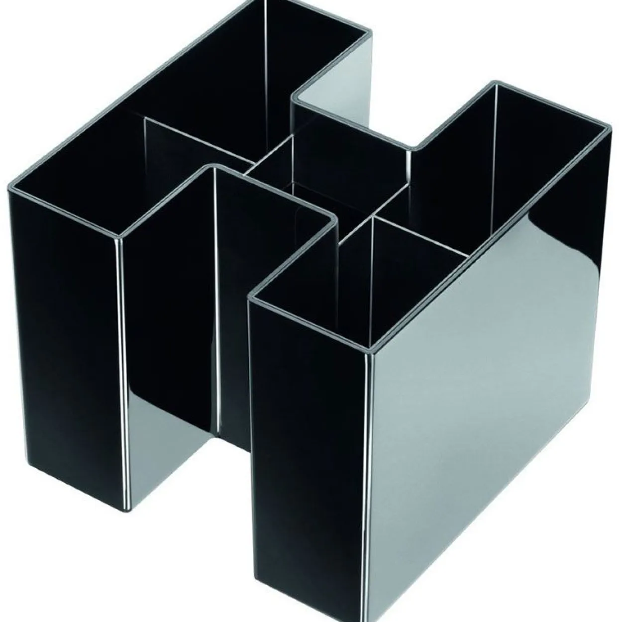 HAN Stiftehalter BRAVO schwarz Kunststoff 5 Fächer 10,9 x 10,9 x 9,0 cm