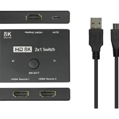 HDMI Good Connections 2.1 Switch / Umschalter, 2-fach (2x Eingang und 1x Ausgang), direktional, 8K @30Hz