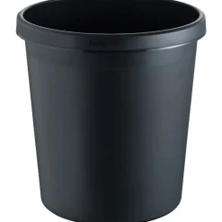 helit Papierkorb, 18 Liter, PE, rund, schwarz